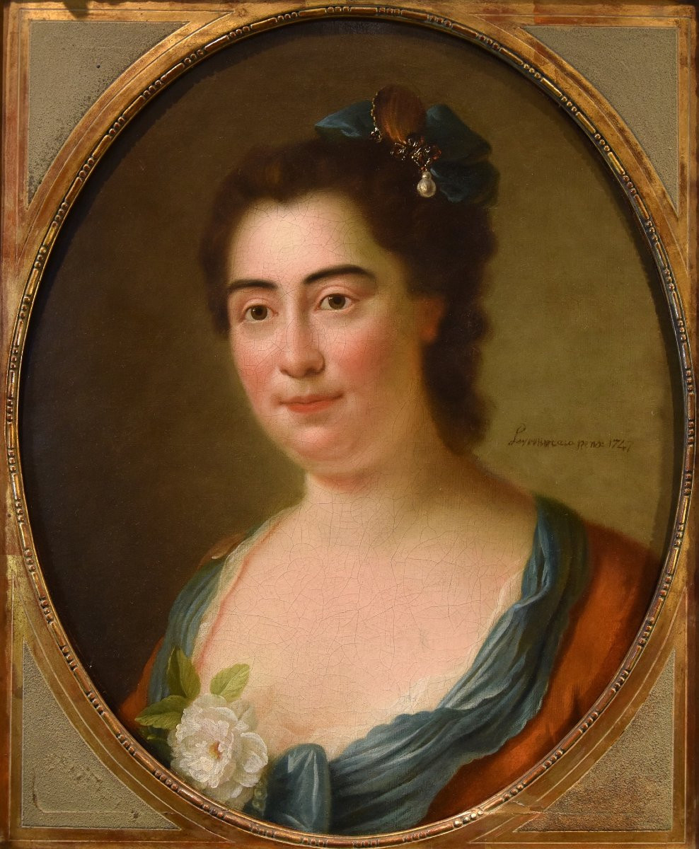 Jean-baptiste Perroneau (paris 1715 – Amsterdam 1783), Portrait d'Une Dame-photo-2