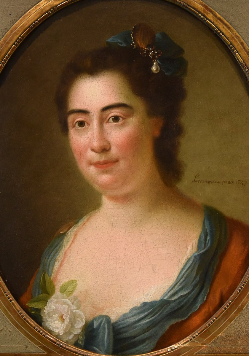 Jean-baptiste Perroneau (paris 1715 – Amsterdam 1783), Portrait d'Une Dame-photo-3
