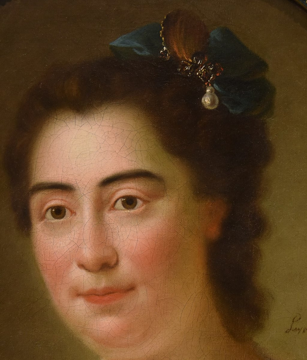 Jean-baptiste Perroneau (paris 1715 – Amsterdam 1783), Portrait d'Une Dame-photo-4