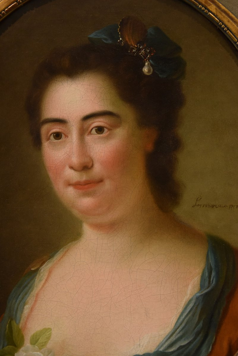 Jean-baptiste Perroneau (paris 1715 – Amsterdam 1783), Portrait d'Une Dame-photo-2