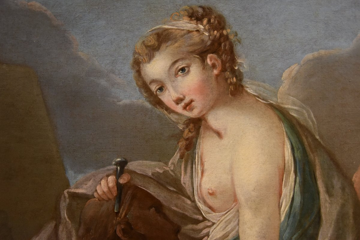 Allégorie de la sculpture, Pierre Charles Trémolières (Cholet, 1703 - Paris, 1739)-photo-2