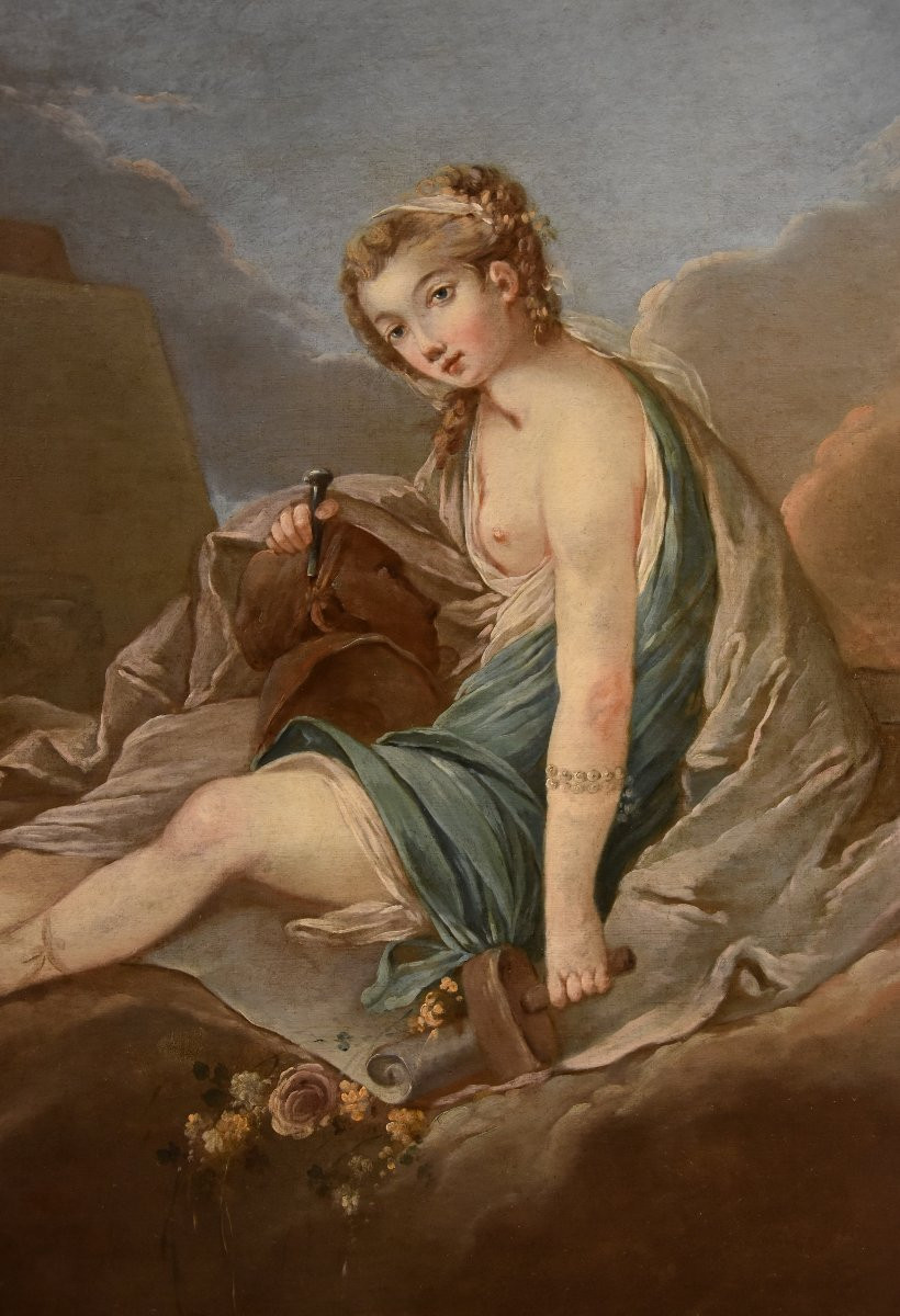 Allégorie de la sculpture, Pierre Charles Trémolières (Cholet, 1703 - Paris, 1739)-photo-1