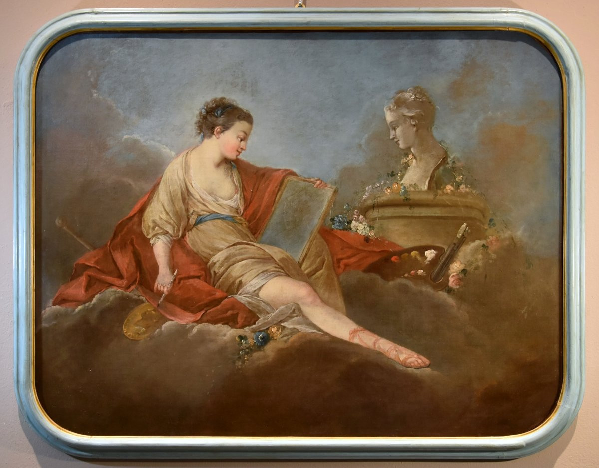 Allégorie de la peinture, Pierre Charles Trémolières (Cholet, 1703 - Paris, 1739)-photo-4