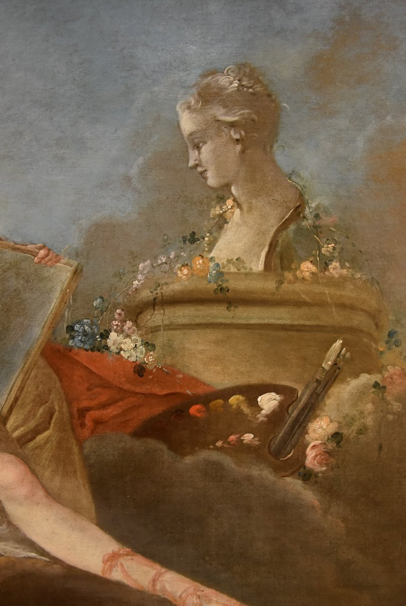 Allégorie de la peinture, Pierre Charles Trémolières (Cholet, 1703 - Paris, 1739)-photo-5