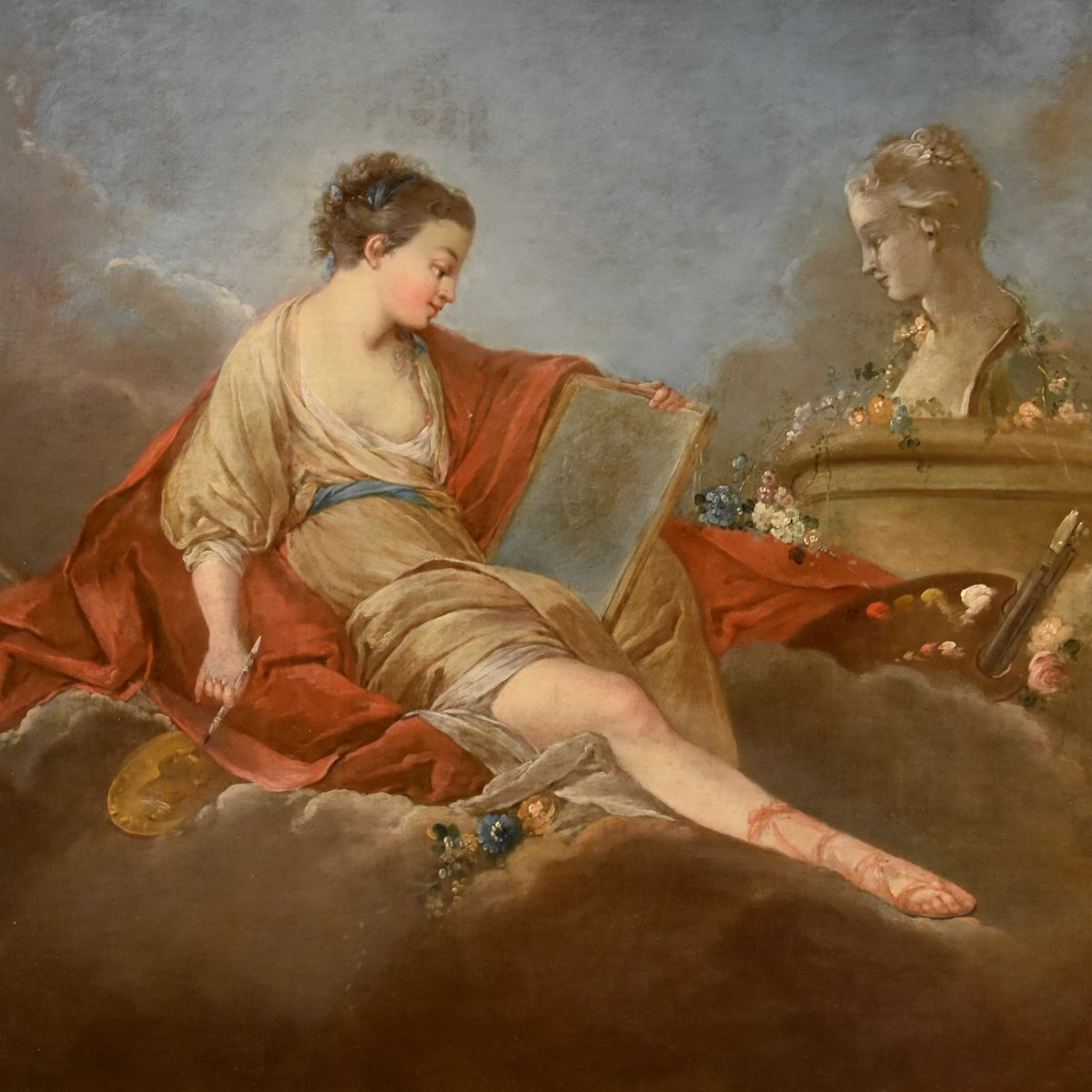 Allégorie de la peinture, Pierre Charles Trémolières (Cholet, 1703 - Paris, 1739)-photo-7