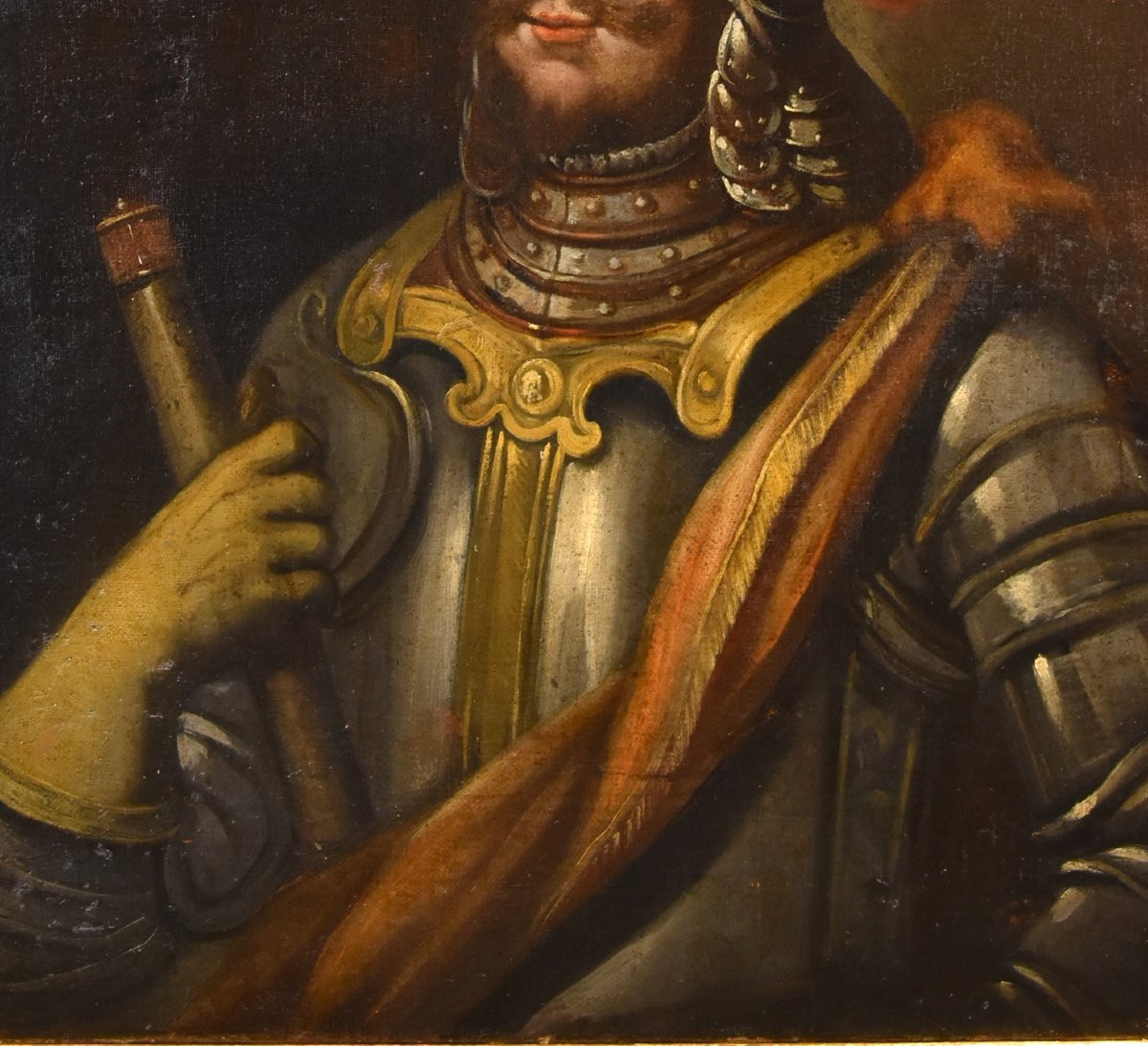 Portrait d'Un Chevalier En Armure, Peintre Lombard Du XVIIe Siècle-photo-4