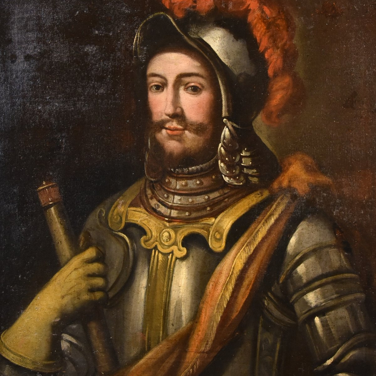 Portrait d'Un Chevalier En Armure, Peintre Lombard Du XVIIe Siècle-photo-5