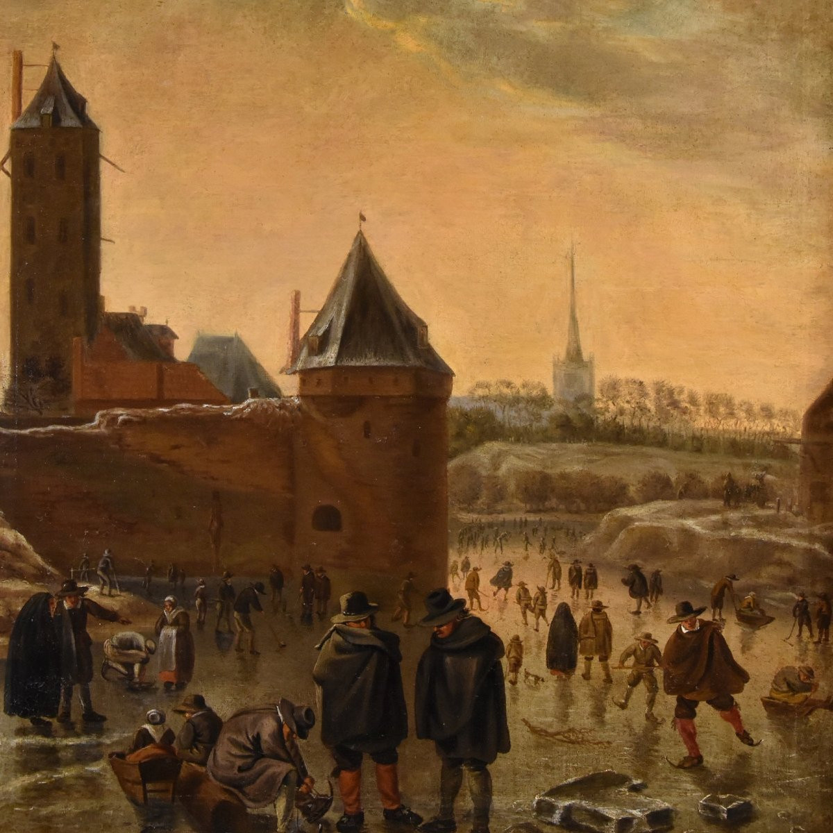 Winter Landscape With Utrecht, Herman Saftleven (rotterdam 1609 - Utrecht 1685)-photo-4