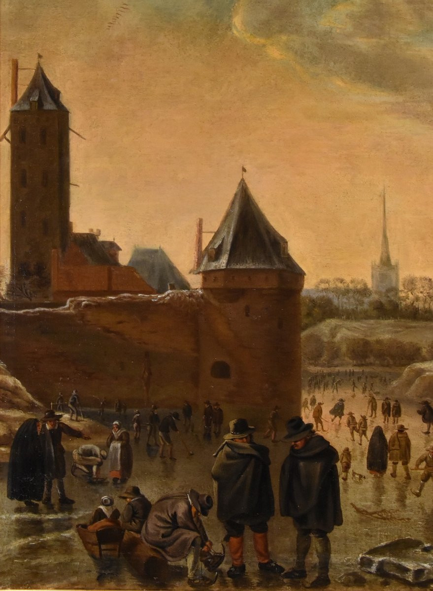 Winter Landscape With Utrecht, Herman Saftleven (rotterdam 1609 - Utrecht 1685)-photo-1