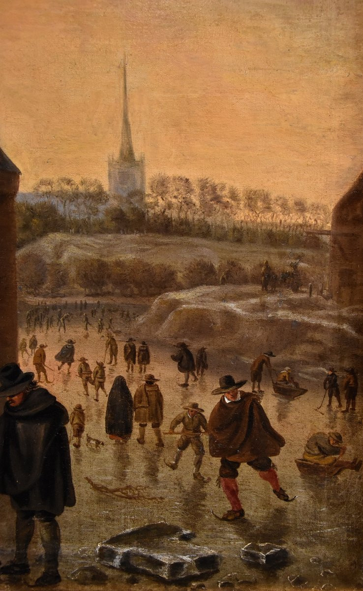 Winter Landscape With Utrecht, Herman Saftleven (rotterdam 1609 - Utrecht 1685)-photo-6