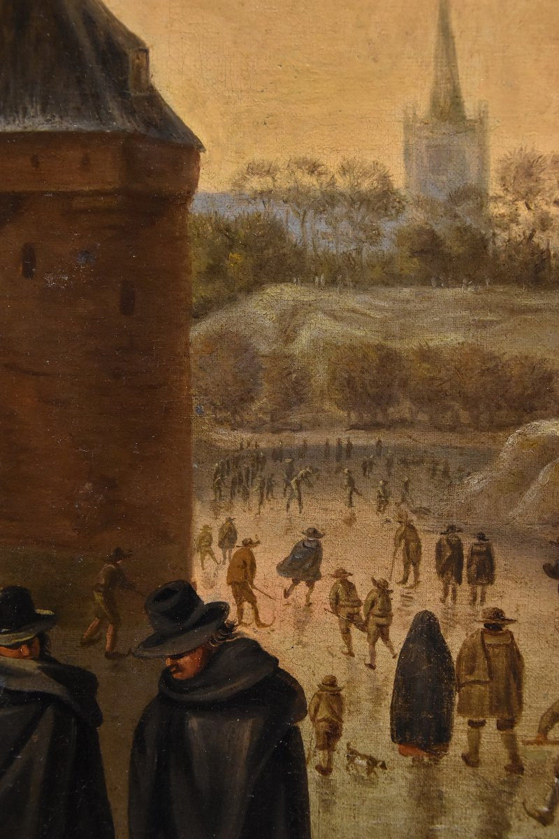 Winter Landscape With Utrecht, Herman Saftleven (rotterdam 1609 - Utrecht 1685)-photo-7