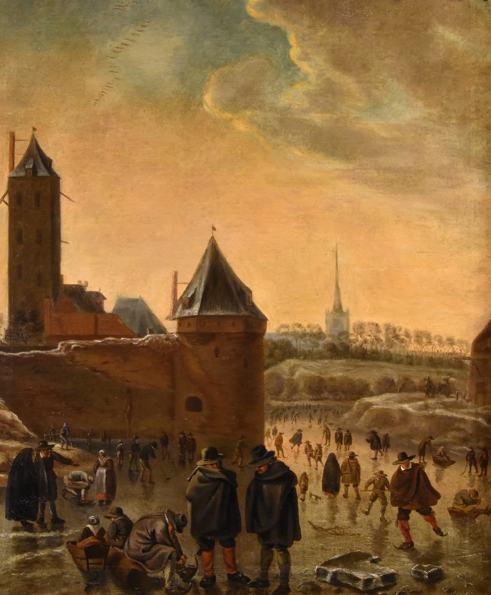 Winter Landscape With Utrecht, Herman Saftleven (rotterdam 1609 - Utrecht 1685)