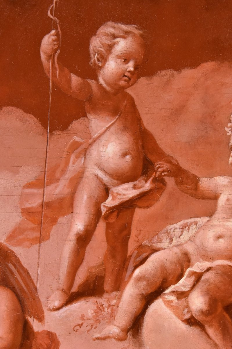 Francois Boucher (paris, 1703 - 1770) School Of, Playing Cherubs And Cupids-photo-4