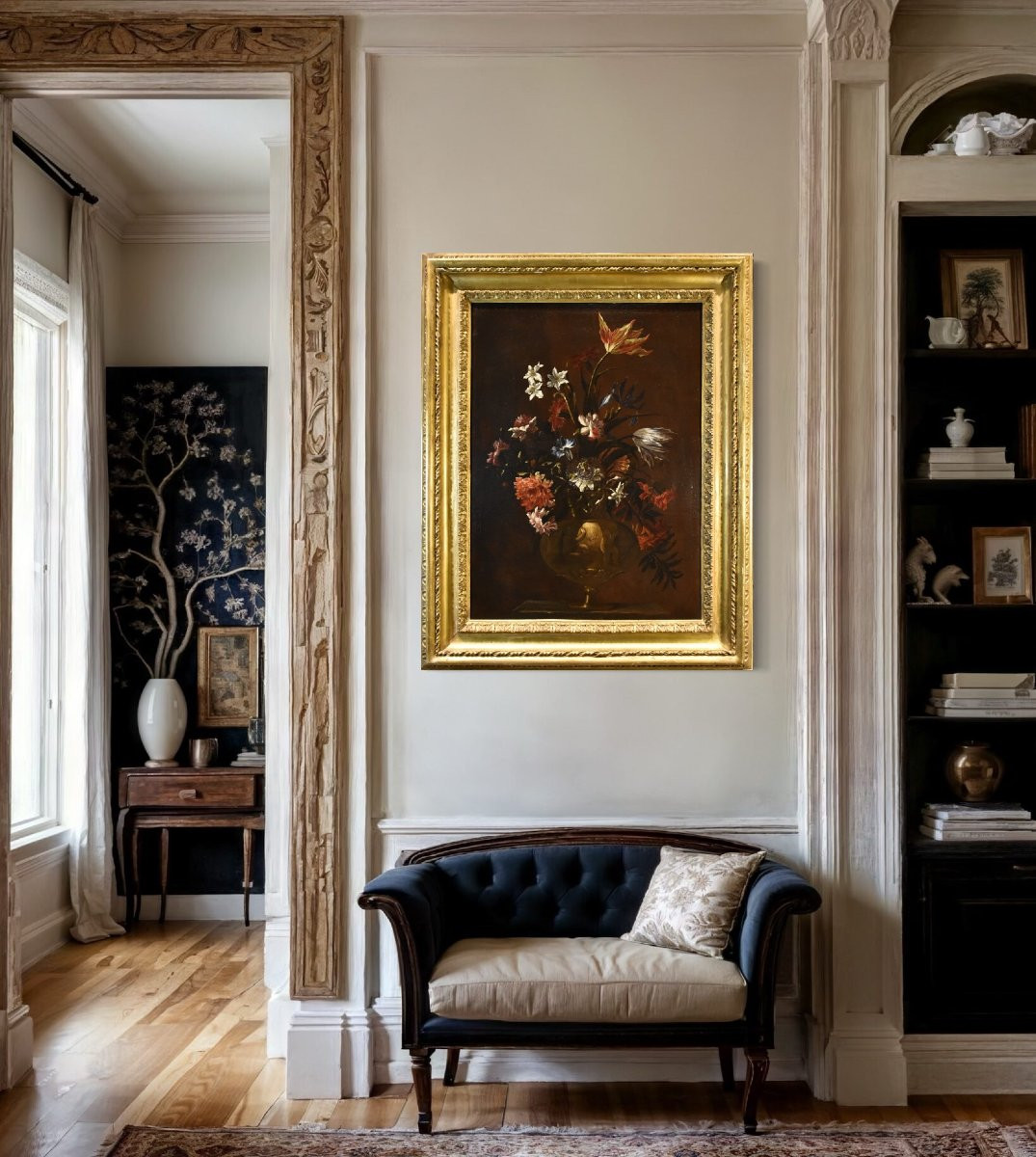 Paolo Porpora (naples, 1617 - Rome, 1673), Still Life With Vase Of Flowers-photo-4