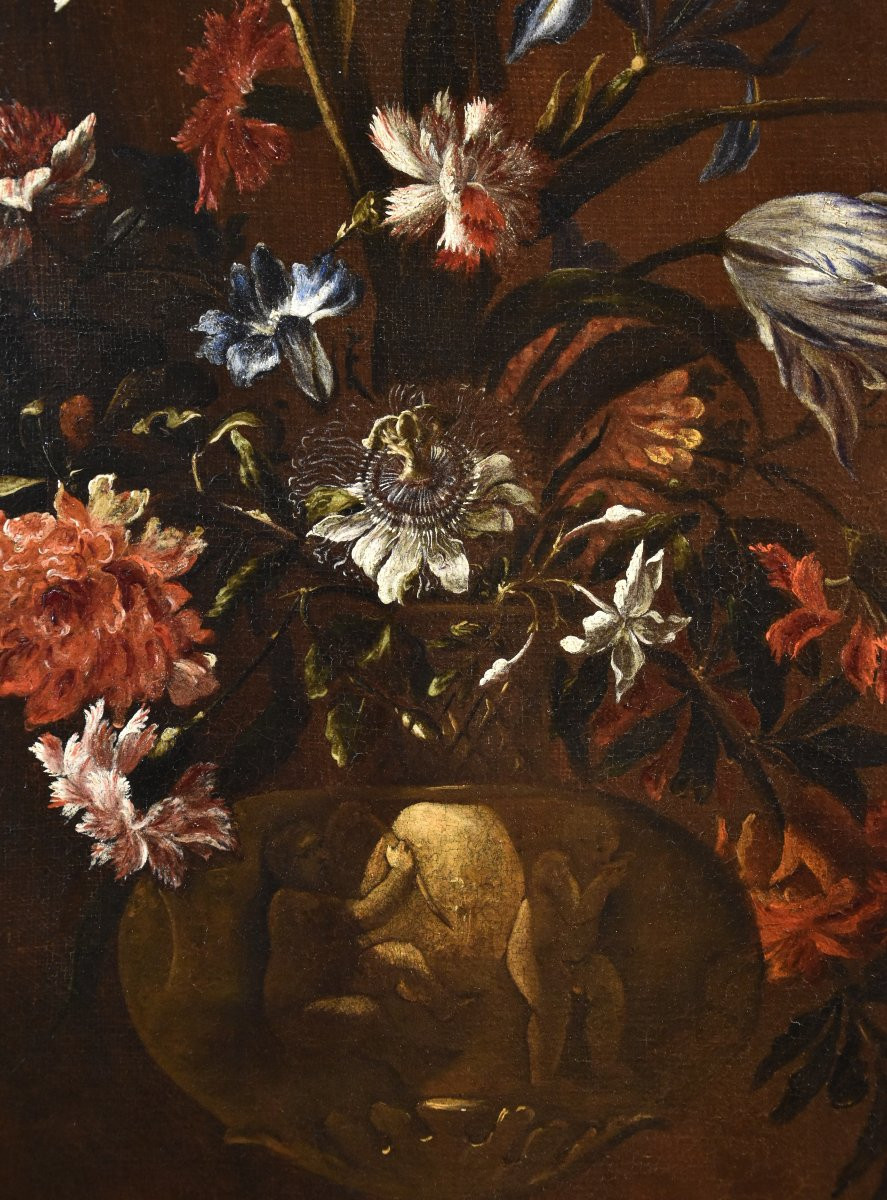 Paolo Porpora (naples, 1617 - Rome, 1673), Still Life With Vase Of Flowers-photo-1