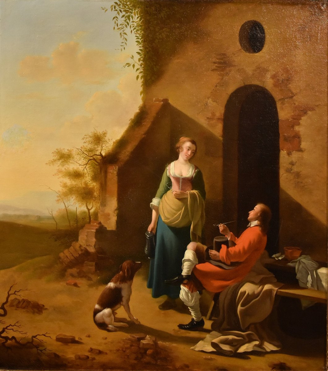 Galante Scene At The Entrance To An Inn, Jan Vermeer d'Utrecht (schoonhoven 1630 - 1692) Follow-photo-2