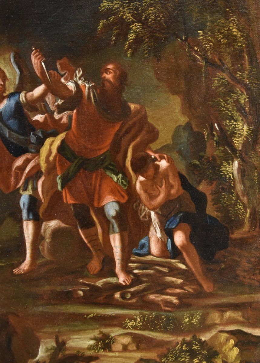 Hagar Et l'Ange/le Sacrifice d'Isaac, Maître Napolitain Du XVIIIe Siècle-photo-2