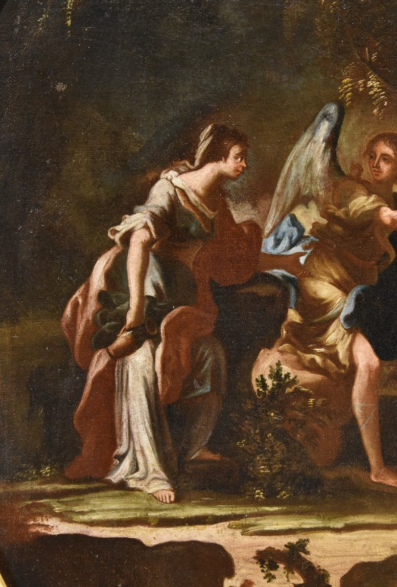 Hagar Et l'Ange/le Sacrifice d'Isaac, Maître Napolitain Du XVIIIe Siècle-photo-4