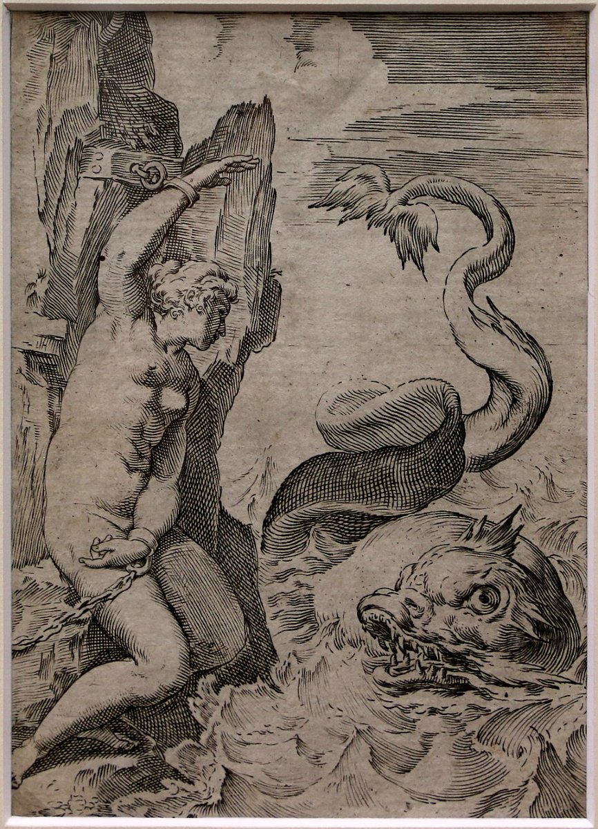 Andromeda And The Sea Monster, Agostino Carracci (1557-1602) Circle Of-photo-1