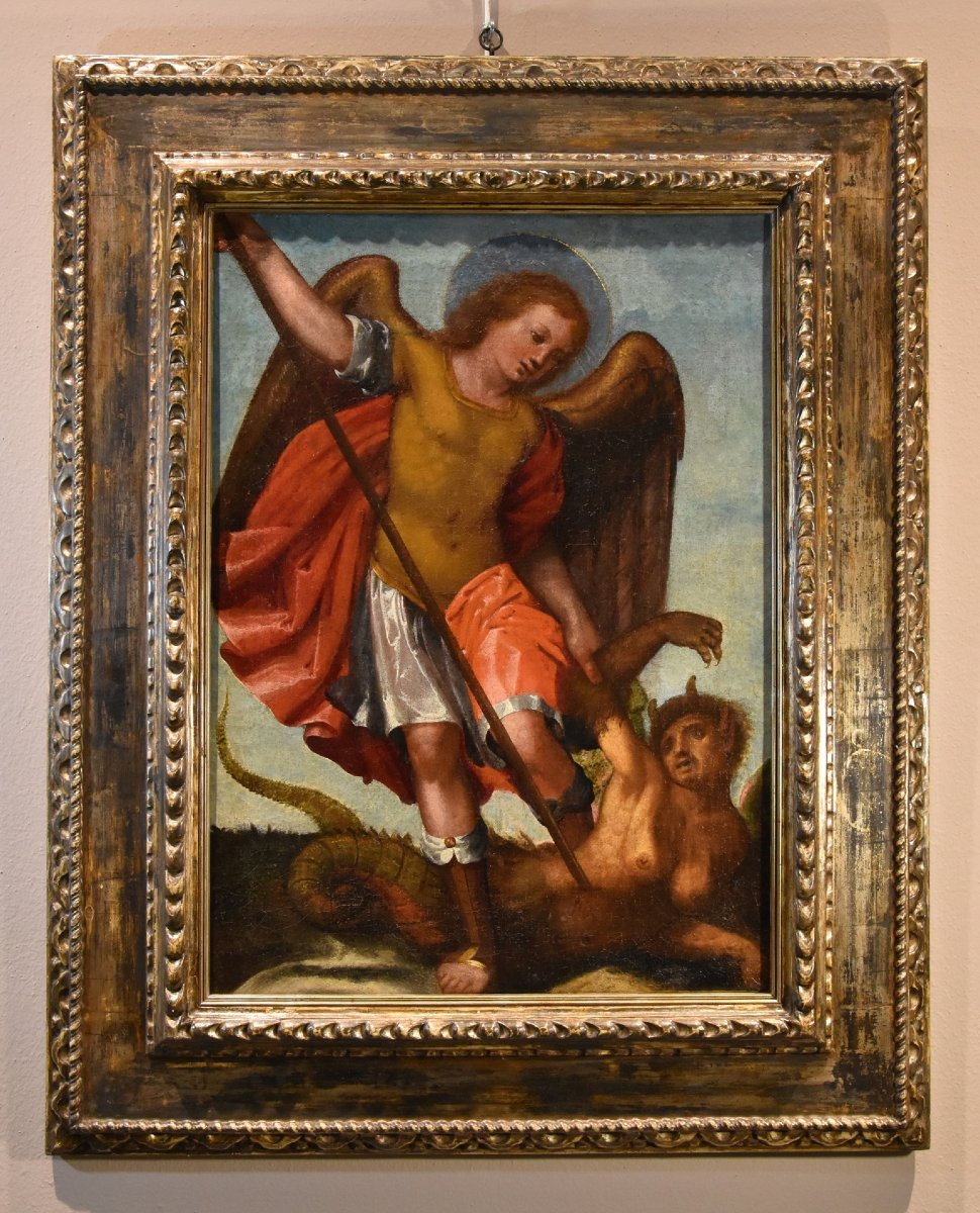 Saint Michael The Archangel Victorious, Tuscany - 16th Century-photo-2