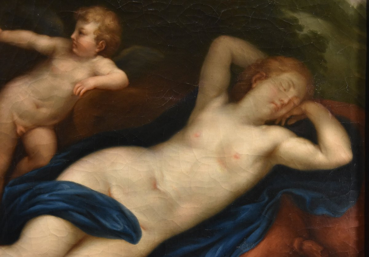 Vénus endormie avec Cupidon, Marcantonio Franceschini (Bologne 1648 - 1729) Atelier de-photo-3