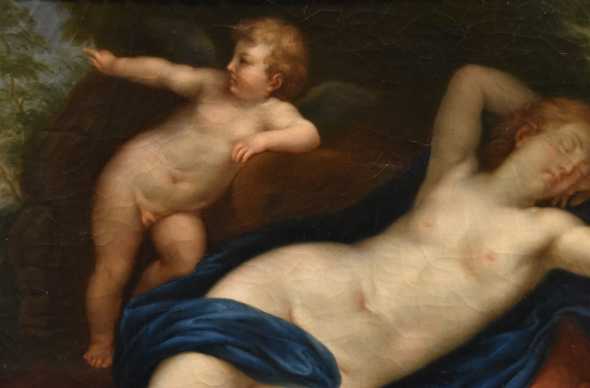 Vénus endormie avec Cupidon, Marcantonio Franceschini (Bologne 1648 - 1729) Atelier de-photo-5
