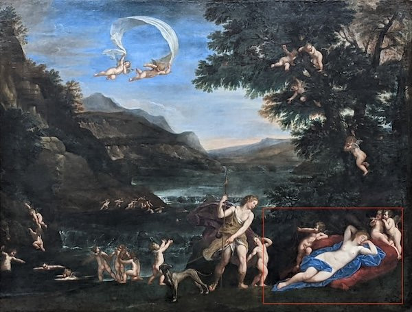 Vénus endormie avec Cupidon, Marcantonio Franceschini (Bologne 1648 - 1729) Atelier de-photo-7