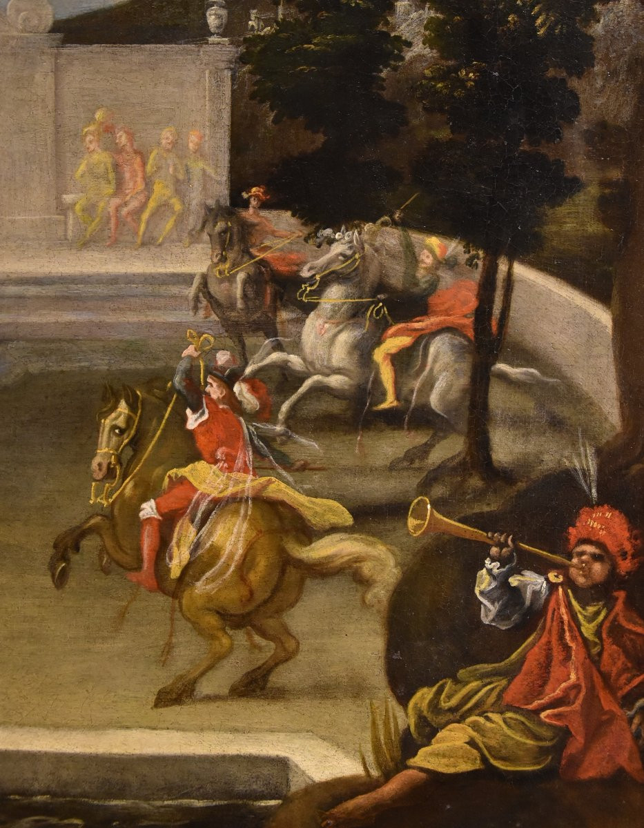 Renaissance Garden With Knightly Festival, Isaac De Moucheron (amsterdam 1667 - 1744) Circle-photo-3