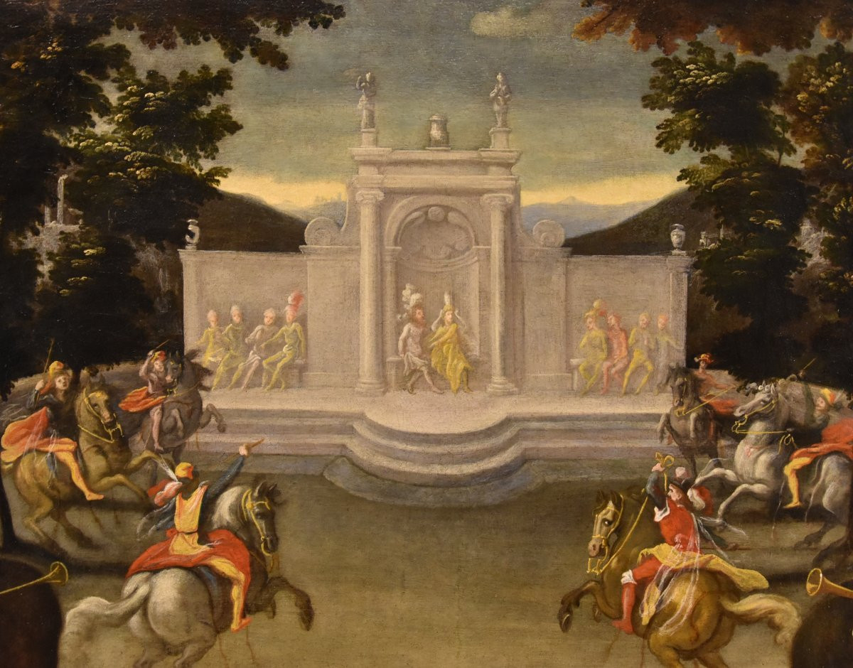 Renaissance Garden With Knightly Festival, Isaac De Moucheron (amsterdam 1667 - 1744) Circle-photo-1