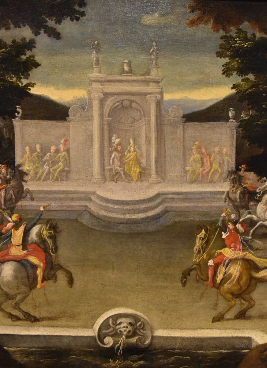 Renaissance Garden With Knightly Festival, Isaac De Moucheron (amsterdam 1667 - 1744) Circle-photo-3