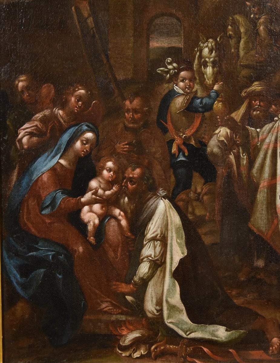 The Adoration Of The Magi, Jan Van Der Straet, Said Giovanni Stradano (bruges 1523 - 1605)-photo-4