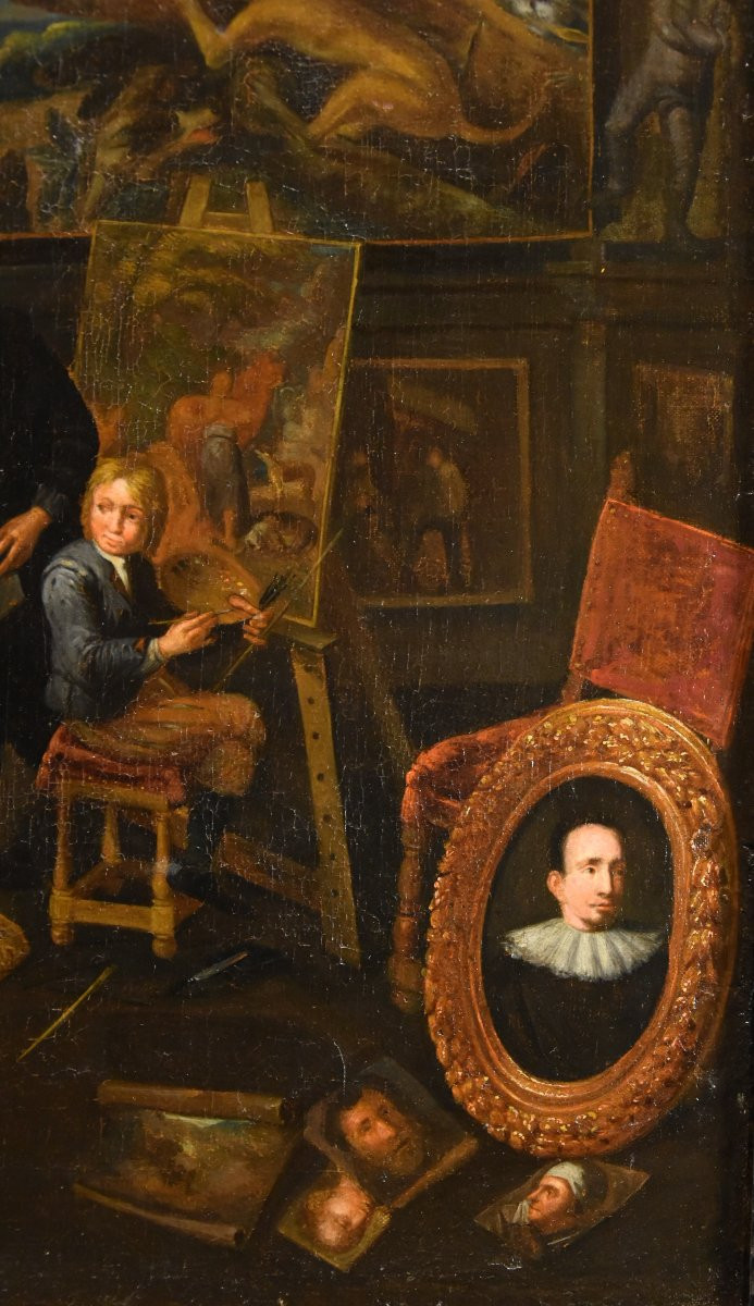 L'atelier de l'artiste, Gerard Thomas (Anvers 1663-1720) Attribuable-photo-5