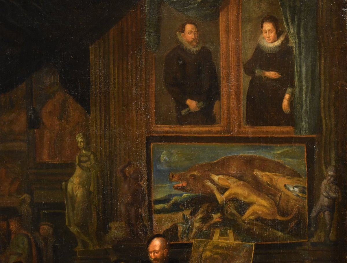 L'atelier de l'artiste, Gerard Thomas (Anvers 1663-1720) Attribuable-photo-6