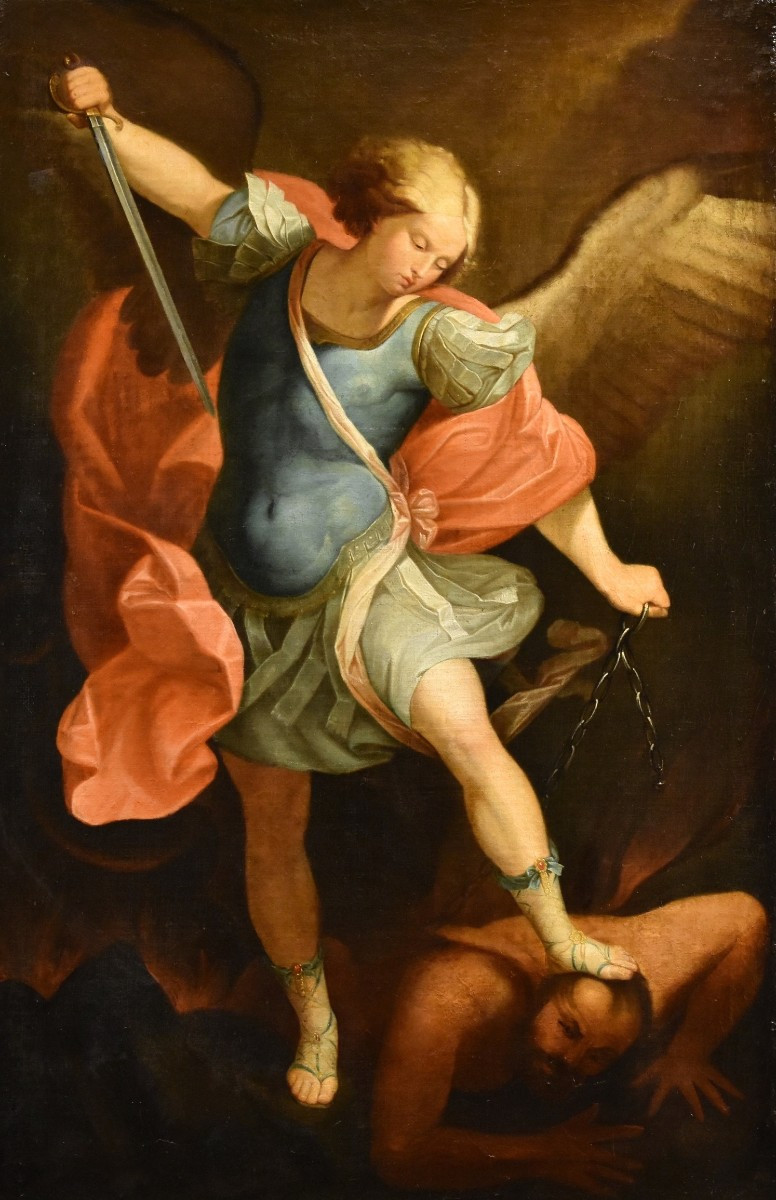 Saint Michel Archange, Guido Reni (Bologne 1575 - 1642) Atelier/suiveur de