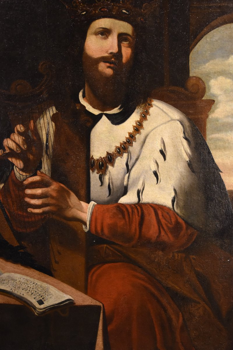 King David Playing The Harp, Ignatius De Ríes (seville, 1612 - 1661) Attributable-photo-2