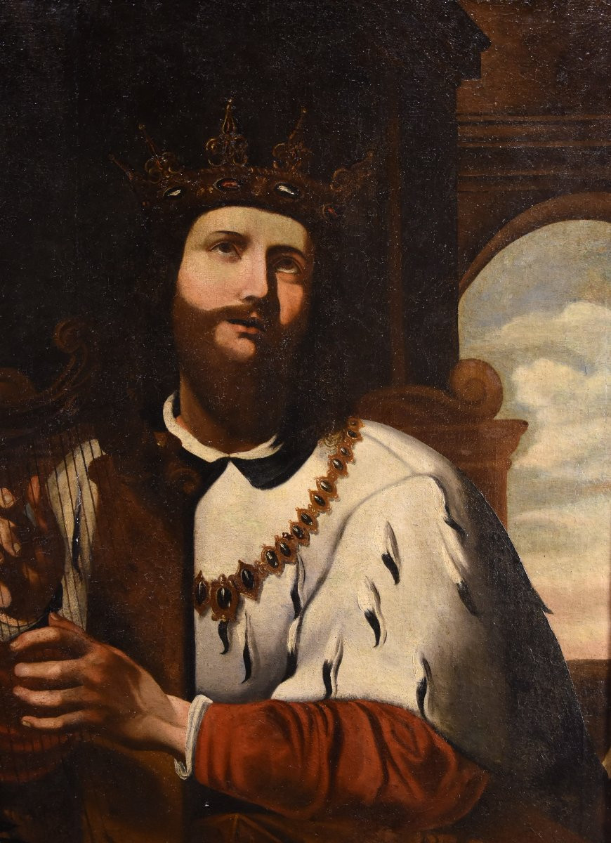 King David Playing The Harp, Ignatius De Ríes (seville, 1612 - 1661) Attributable-photo-4
