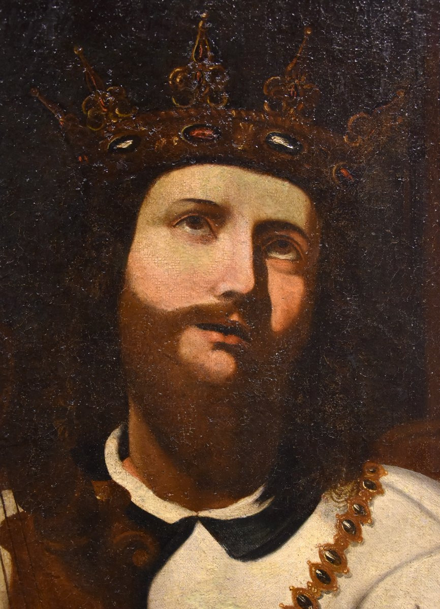 King David Playing The Harp, Ignatius De Ríes (seville, 1612 - 1661) Attributable-photo-5