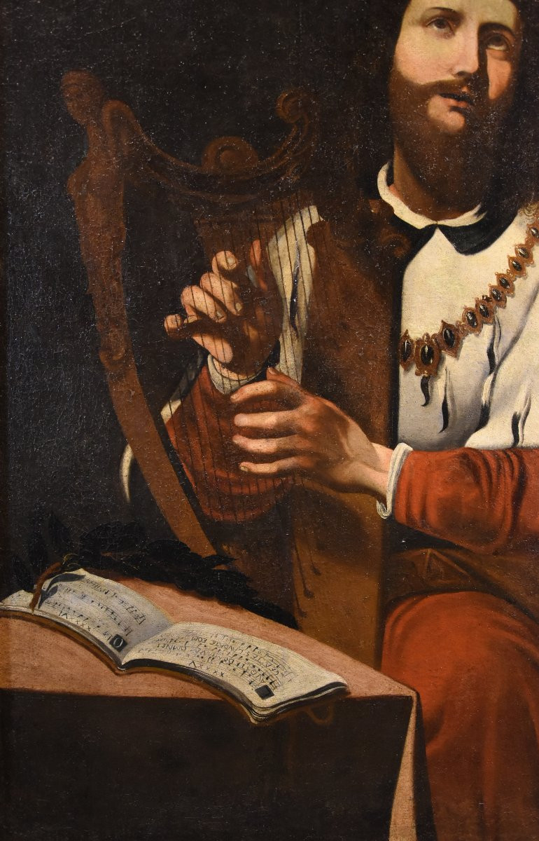 King David Playing The Harp, Ignatius De Ríes (seville, 1612 - 1661) Attributable-photo-6
