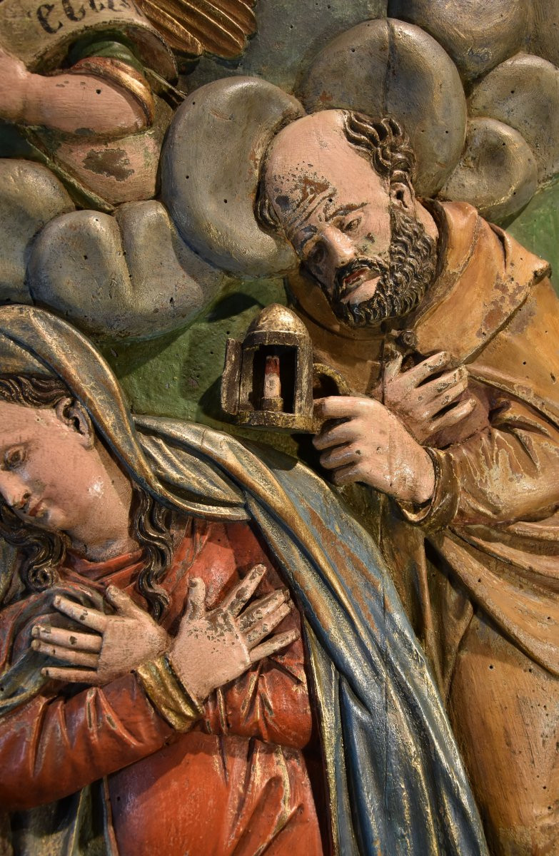 High Relief Sculpture Depicting The Nativity, Spain (seville) 16th Century-photo-2