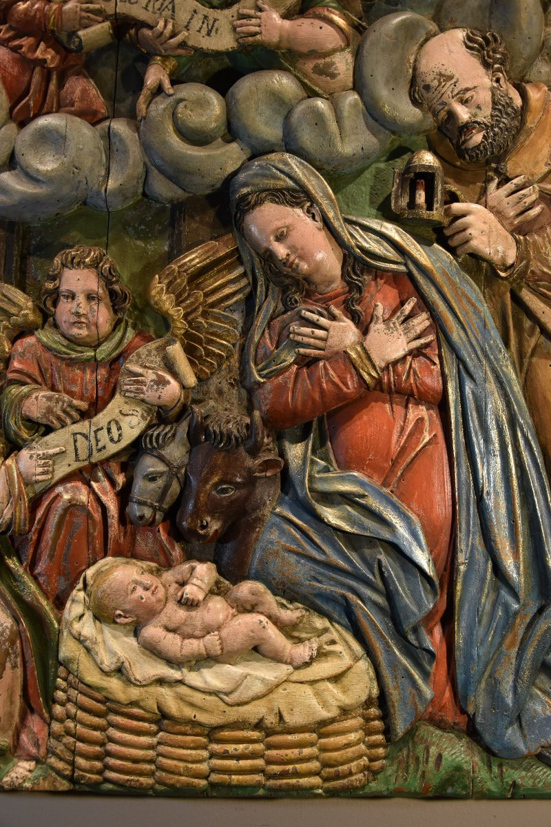 High Relief Sculpture Depicting The Nativity, Spain (seville) 16th Century-photo-7