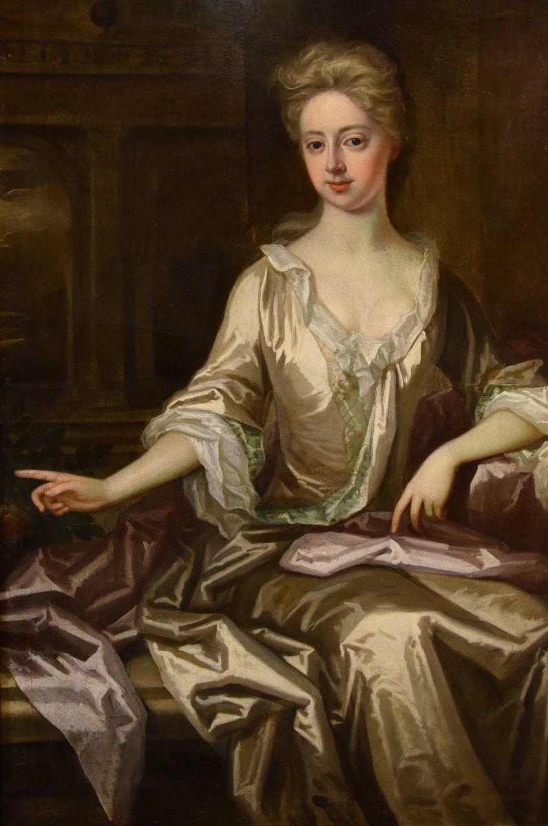 Godfrey Kneller (lübeck 1646 – London 1723), Portrait Of An English Noblewoman-photo-1