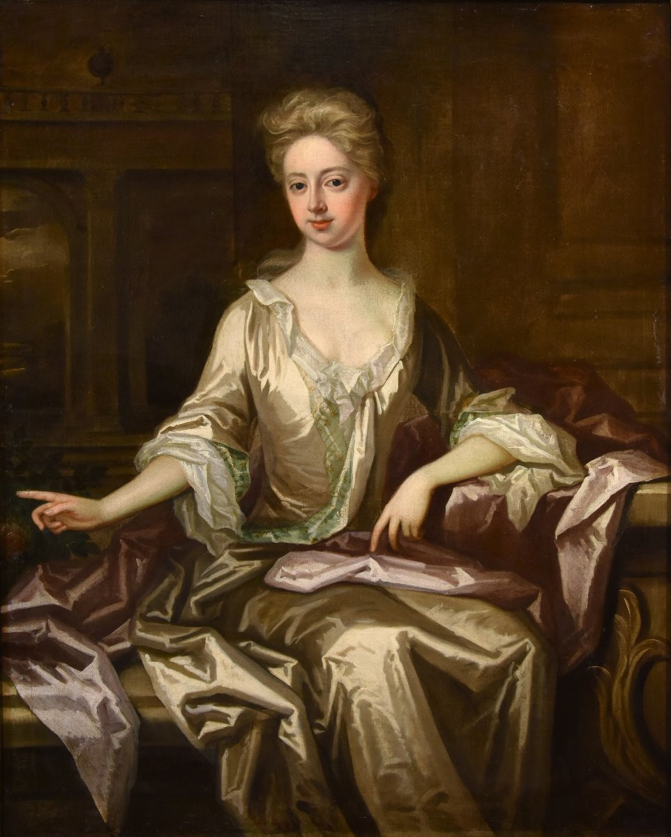 Godfrey Kneller (lübeck 1646 – London 1723), Portrait Of An English Noblewoman-photo-7