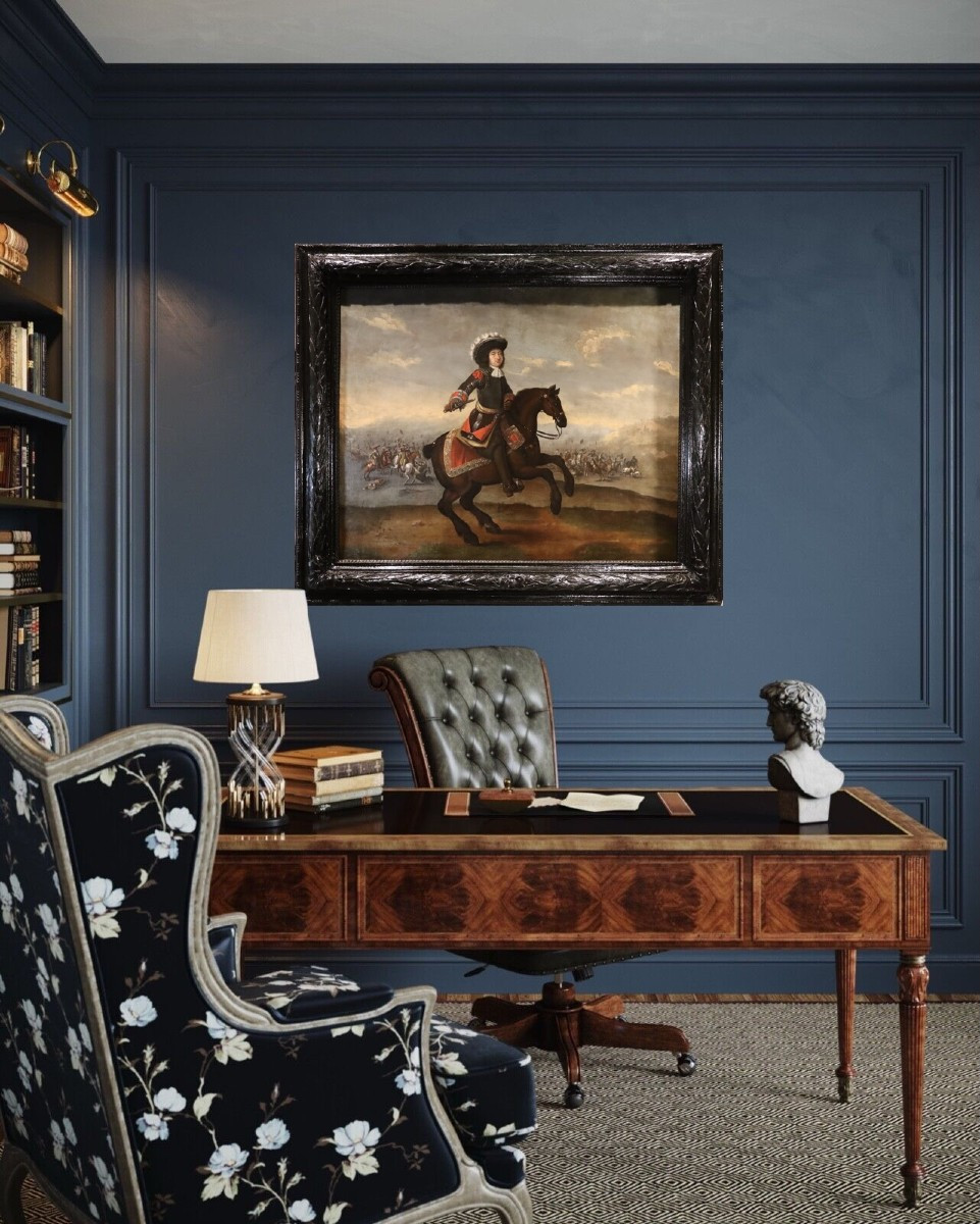 Equestrian Portrait With Battle Scene, Circle Of Adam Frans Van Der Meulen (1632 – 1690)-photo-4