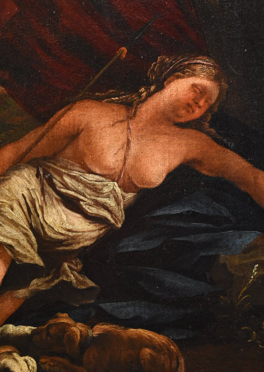 Le Repos De Diane, Guillaume Courtois, dit "il Borgognone" (Saint Hippolyte 1626 - Rome 1679) -photo-3