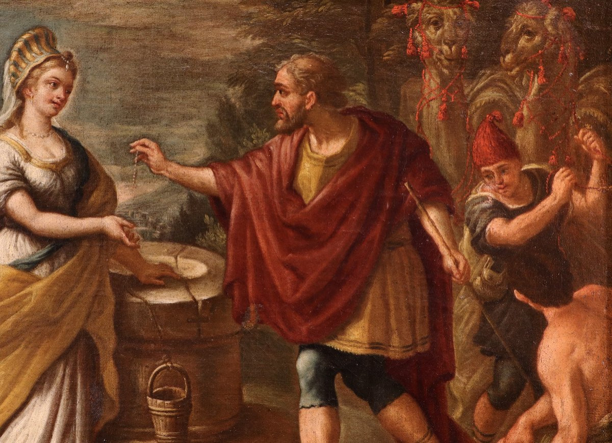 Rebecca At The Well - Follower Of Pietro Da Cortona (cortona 1596 - Rome 1669)-photo-2