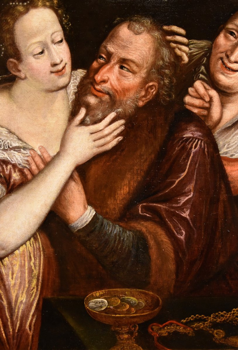 The Mismatched Couple, 17th Century Flemish School-photo-3