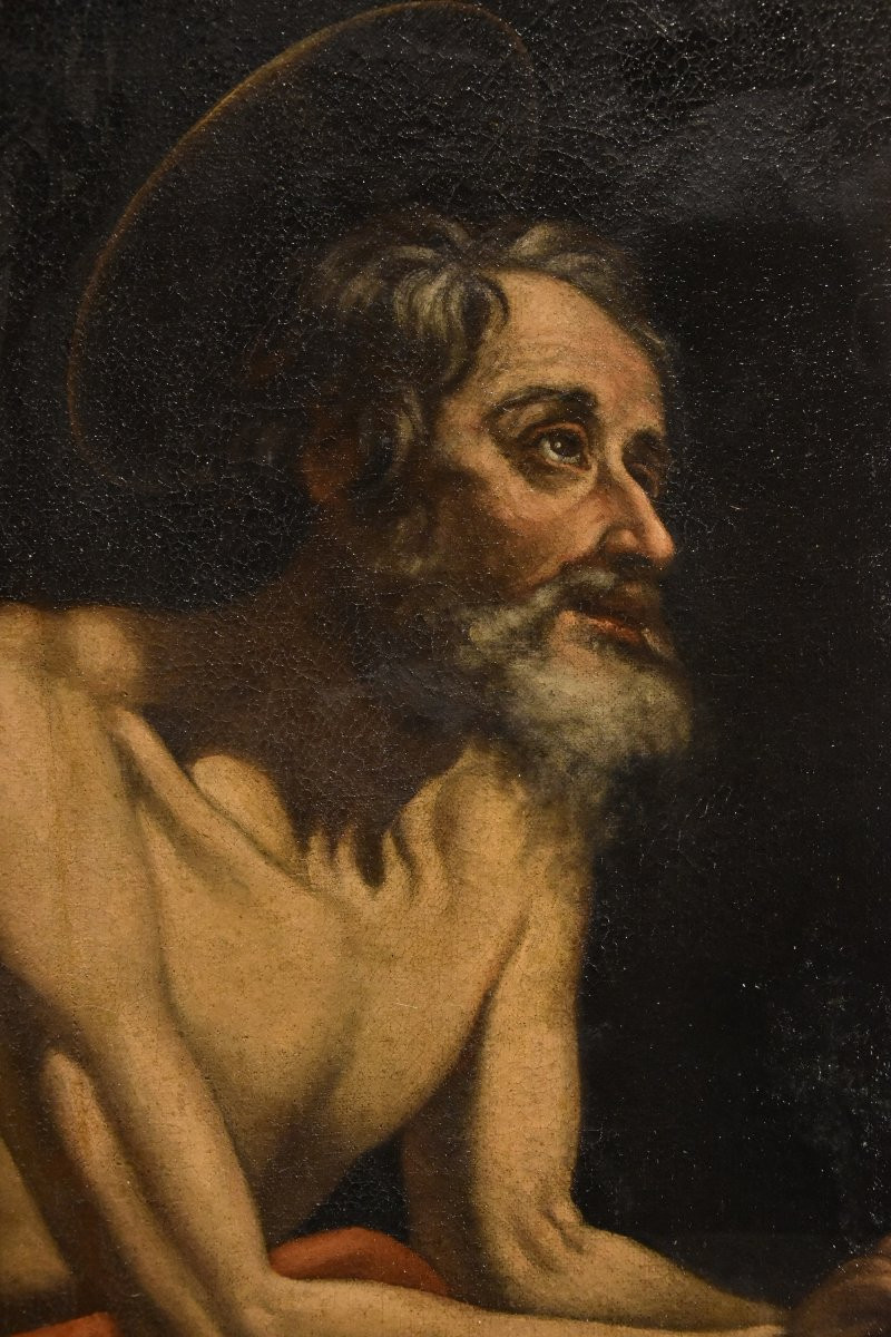 Saint Jerome Penitent In The Cave, Hendrick De Somer (lokeren 1602 - Naples 1655)-photo-6