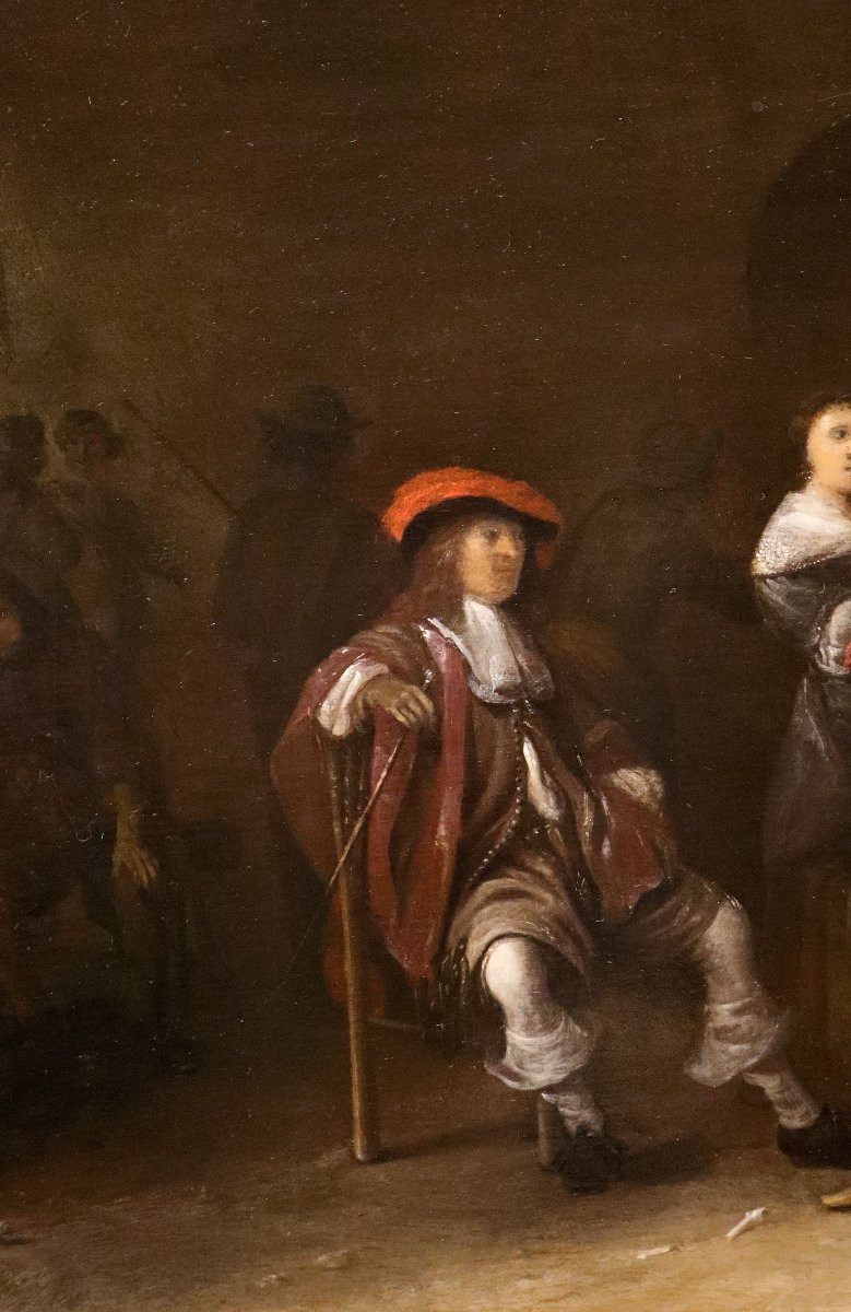 Guards With Bugler, Anthony Palamedesz (delft 1601 - Amsterdam 1673) - Signed And Dated-photo-3