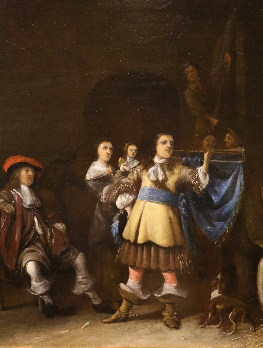Guards With Bugler, Anthony Palamedesz (delft 1601 - Amsterdam 1673) - Signed And Dated-photo-4