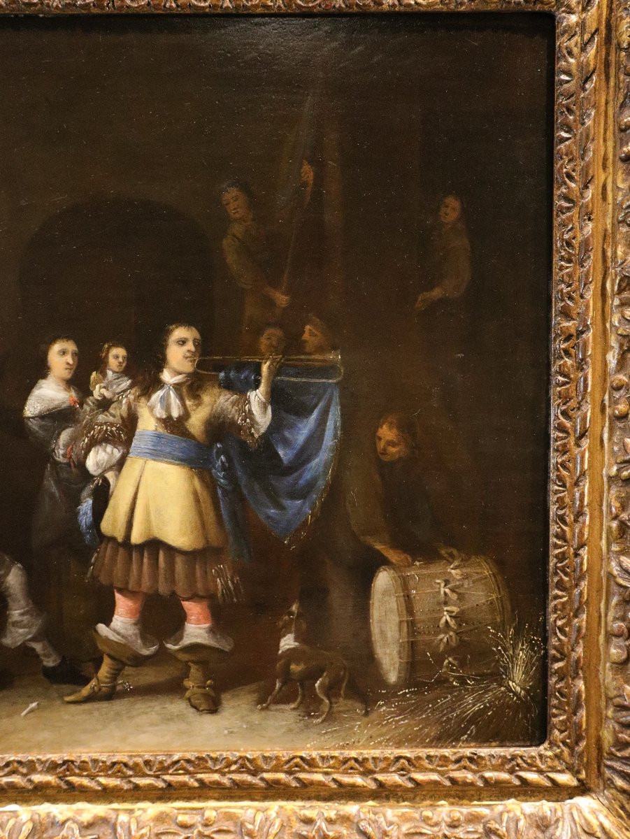 Guards With Bugler, Anthony Palamedesz (delft 1601 - Amsterdam 1673) - Signed And Dated-photo-2